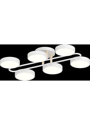 Люстра led valeso,108w 3000-6000k, xi3322-6 білий+дерево