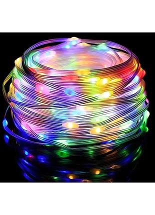 Гірлянда вулична світлодіодна вологозахищена в силіконі fairy-20 rgb