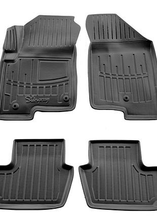 Резиновые коврики stingray 3d (4 шт, два клипса со стороны водителя) для jeep compass 2006-2016 гг