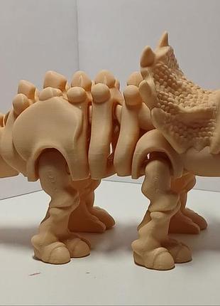 Фигурка гибкий динозавр трицератопс/triceratops/статутка\скелетон\флекси 3