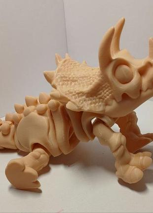 Фигурка гибкий динозавр трицератопс/triceratops/статутка\скелетон\флекси 2