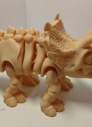 Фигурка гибкий динозавр трицератопс/triceratops/статутка\скелетон\флекси 6