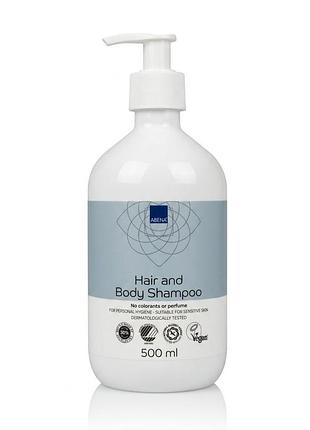Шампунь та гель для душу 2 в 1 abena hair and body shampoo 500 мл (данія), рн 4-5, гіпоалергенний.