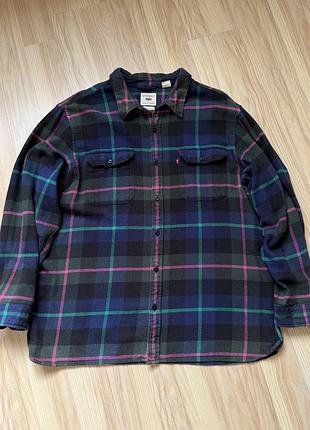 Рубашка levi's® jackson worker 19573-0201 overshirt l8 tbd plaid 2 розмір xl