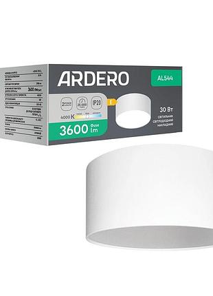 Светодиодный накладной светильник ardero al544 30вт 4000k белый