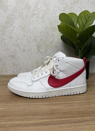 Чоловічі шкіряні кросівки nike dunk lux chukka ricardo tisci білі розмір 45