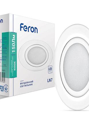 Светодиодный светильник feron ln7 3вт 4000k белый