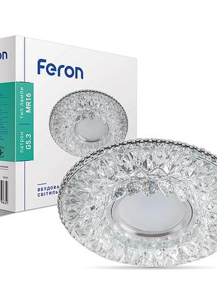 Встроенный светильник feron cd942 под лампу с подсветкой прозрачный
