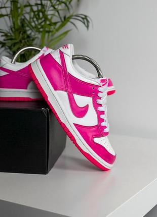 Кроссовки nike dunk low gs pink/white fb9109-102