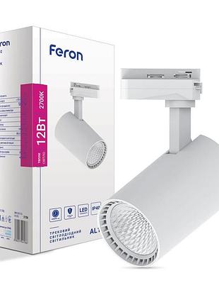 Светодиодный трековый светильник feron al102 12вт 2700k белый