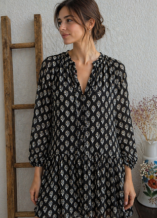 Натуральное платье бохо туника primark s/m