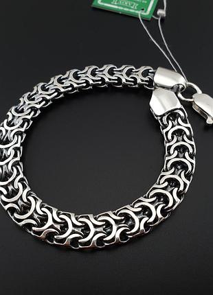 Серебряный браслет мужской массивный кардинал (рамзес). ширина 1 см. вес 30 гр. 23 см