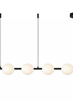 Потолочная led люстра valeso g5105-4, металл + акрил, чёрный, 64w, 4000lm, cct