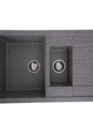 Гранитная мойка для кухни platinum 7850w toskana матовая микс