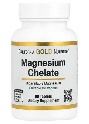 Магний хелат 105 мг california gold nutrition magnesium chelate для сердца и нервной системы 90 таблеток
