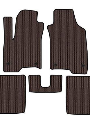 Резиновые коврики carsuit (коричневые) для fiat panda 2011-2023 гг
