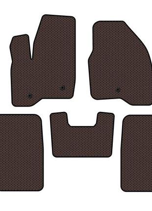 Резиновые коврики carsuit (2 ряда, 2011-2015, коричневые) для ford explorer