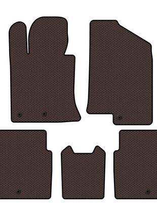 Резиновые коврики carsuit v2 (коричневые) для hyundai sonata yf 2010-2014 гг