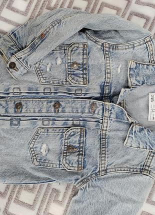 Джинсовая куртка детская zara