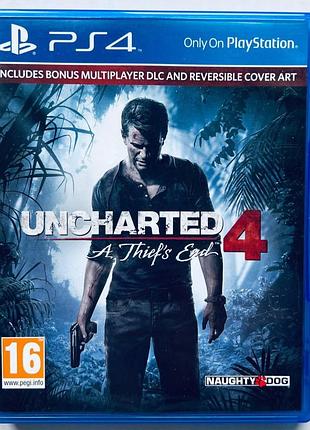 Uncharted 4: a thief's end, б/в, російська версія - диск для playstation 4