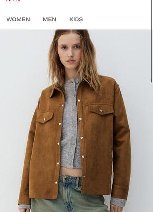 Сорочка куртка замшева h&m, xxs, xs, s