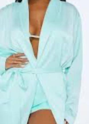 Халат жіночий missguided,бірюзовий короткий з широким рукавом m/l