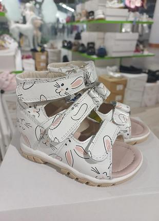 💛детские ортопедические босоножки, натуральная кожа, размер 22