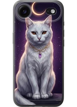 Чехол на iphone 17 air mystic white cat gothic dark purple gold из силикона fch_0149584