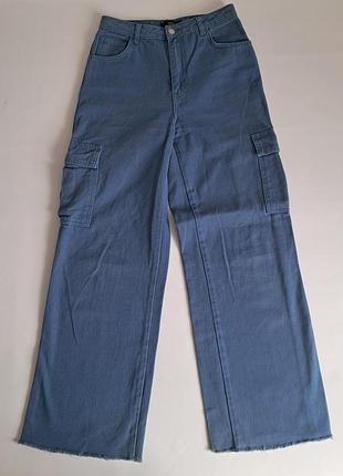 Жіночі сині широкі штани кльош палаццо xside wide leg