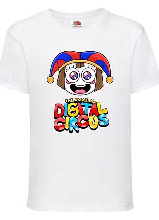 Футболка удивительный цифровой цирк (the amazing digital circus 09) белая, 104-116-128-140-152-164 размер
