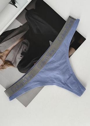 Оригінальні трусики стрінги calvin klein оригінал блакитні