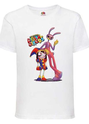 Футболка удивительный цифровой цирк (the amazing digital circus 06) белая, 104-116-128-140-152-164 размер