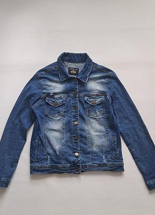 Женская синяя джинсовая куртка martin love trucker jacket