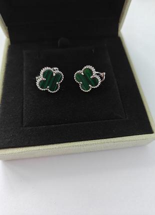 Брендові сережки в стилі ван кліф van cleef