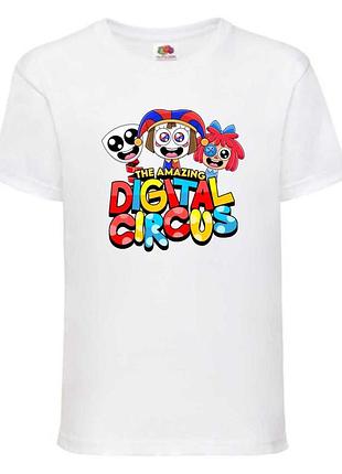 Футболка удивительный цифровой цирк (the amazing digital circus 08) белая, 104-116-128-140-152-164 размер