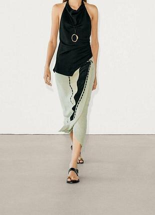 Спідниця з льону та віскози massimo dutti, р. 40/l
