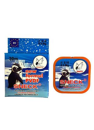 Флюорокарбон леска sneck winter special 30м (франция) 0,16мм (5,4кг)