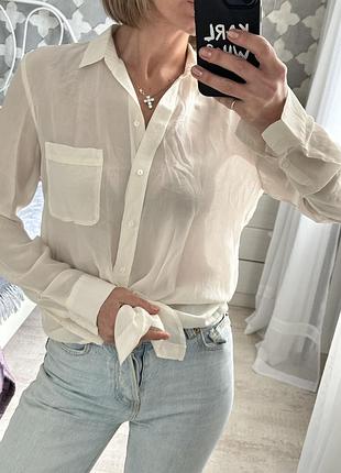 Блуза/сорочка з натурального шовку zara xs/s