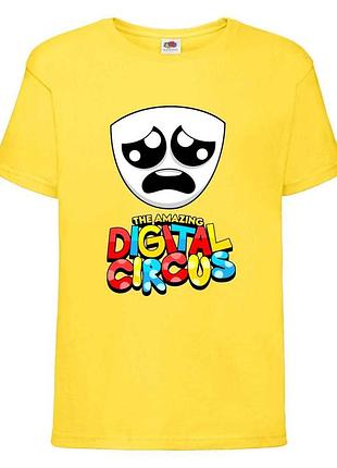 Футболка удивительный цифровой цирк (the amazing digital circus 04) желтая, 104-116-128-140-152-164 размер