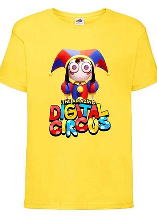Футболка дивовижний цифровий цирк (the amazing digital circus 05) жовта, 104-116-128-140-152-164 розмір