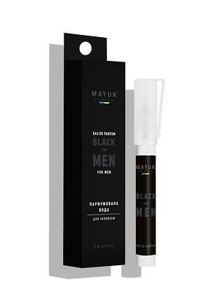 Парфюмированная вода для мужчин "black for men" тм mayur, 8 мл