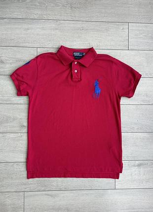 Вінтажна чоловіча футболка поло ральф лорен polo ralph lauren big pony vintage l л розмір майка теніска оригінал