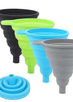 Лійка (лійка) силіконова складана blue / gray / green / black s