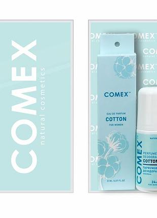 Подарунковий набір для тіла натуральний "котон" (духи, дезодорант) тм comex