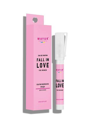 Парфюмированная вода для женщин "fall in love" тм mayur, 8 мл