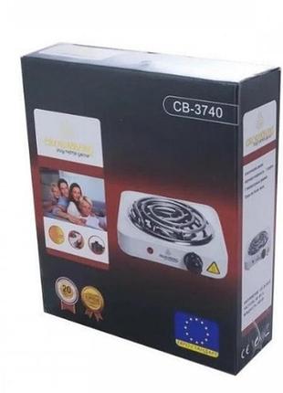 Плита crownberg cb-3740 1000w однокомфорочная спиральная