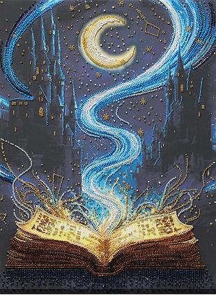 Набір для вишивання бісером на натуральному художньому холсті "книга мрій"