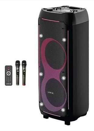 Портативна акумуляторна акустична система zxx-6510, 2×10", 2 мікрофони