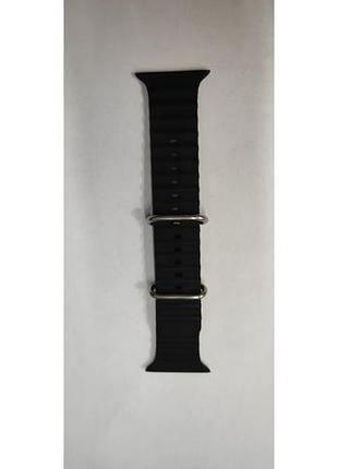 Ремешок для смарт часов силиконовый 42/44/45 mm (чёрный)