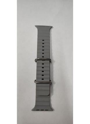 Ремешок для смарт часов силиконовый 42/44/45 mm (серый)
